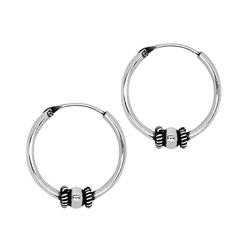 Soul-Cats keltische Creolen aus echt 925 sterling Silber im Bali Style, Durchmesser ca: 19 mm von Soul-Cats