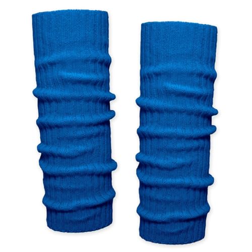 Soul-Cats Grobstrick Bein Stulpen unifarben Beinwärmer Leg Warmers Beinlinge für Herbst Winter Sport, Farbe: royalblau von Soul-Cats