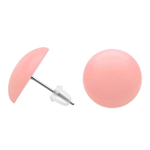 Soul-Cats 1 Paar runde Ohrstecker in vielen Farben für Damen in rosa von Soul-Cats