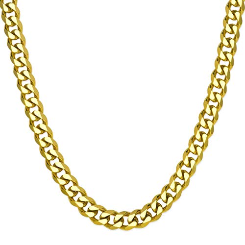 Soul-Cats Halskette/Panzerkette aus Edelstahl für Männer in Gold, Größe: 8 mm, Kettenlänge ca. 60 cm von Soul-Cats