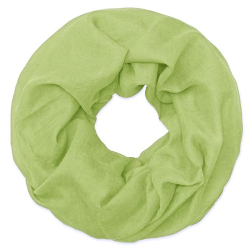 Soul-Cats klassischer, leichter und einfarbiger Loop-Schal in der Farbe: hellgrün von Soul-Cats
