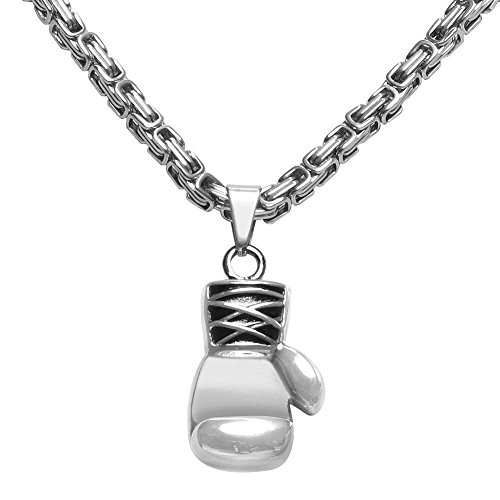 Soul-Cats Anhänger Boxhandschuh Königskette Boxen Ali Kette Edelstahl, Farbe: Silber;Länge: 50 cm von Soul-Cats