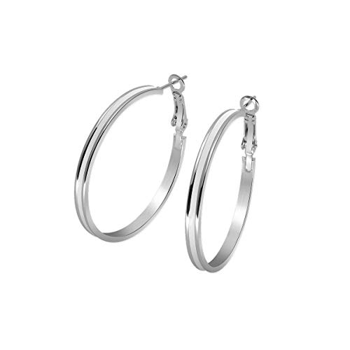 Soul-Cats 1 Paar Edelstahl Creolen in versch. Größen silber weiß für Damen, Größe: Ø 4 cm Soul-Cats 1 Paar Edelstahl Creolen in versch. Größen silber weiß für Damen, Größe: Ø 4 cm von Soul-Cats