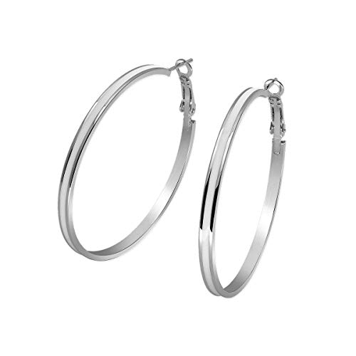 Soul-Cats 1 Paar Edelstahl Creolen in versch. Größen silber weiß für Damen, Größe: Ø 5 cm Soul-Cats 1 Paar Edelstahl Creolen in versch. Größen silber weiß für Damen, Größe: Ø 5 cm von Soul-Cats