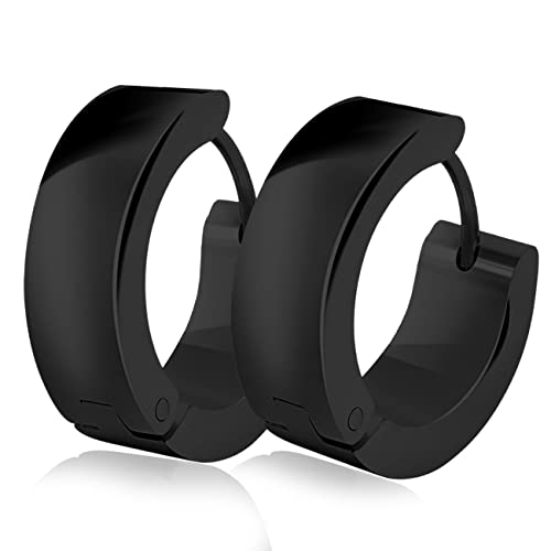 Soul-Cats 1 Paar Creolen aus Edelstahl in schwarz, Ø 20mm / 7mm breit Soul-Cats 1 Paar Creolen aus Edelstahl in schwarz, Ø 20mm / 7mm breit von Soul-Cats