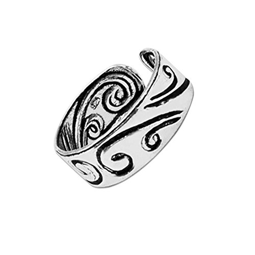 Soul-Cats 1 Stk. trendiger Zehenring 925 Sterling Silber Zehenring versch. Designs verstellbar, Modell: Modell 2 von Soul-Cats