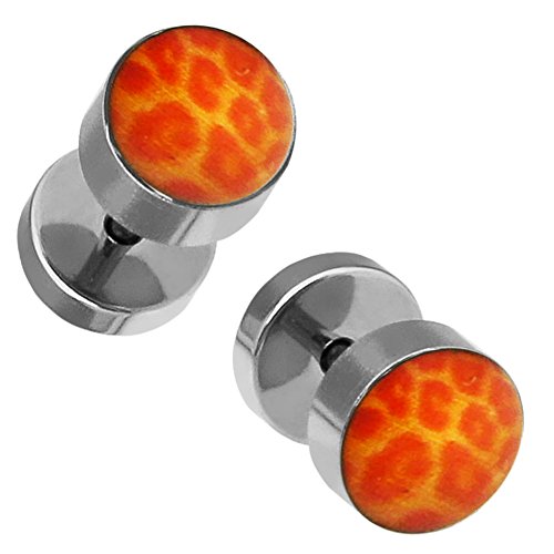 Soul-Cats 2x10mm Fakeplugs Print Fakes Plugs Ohrstecker Ohrringe Fakepiercing skull Anker, Modell: Modell 8 von SoulCats