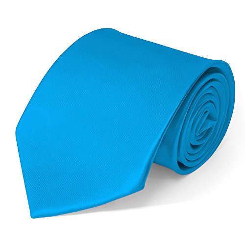 SoulCats Klassische Krawatte inkl. Anleitung - viele Farben Satin Schlips Herren, Größe: 5 cm;Farbe: hellblau von SoulCats