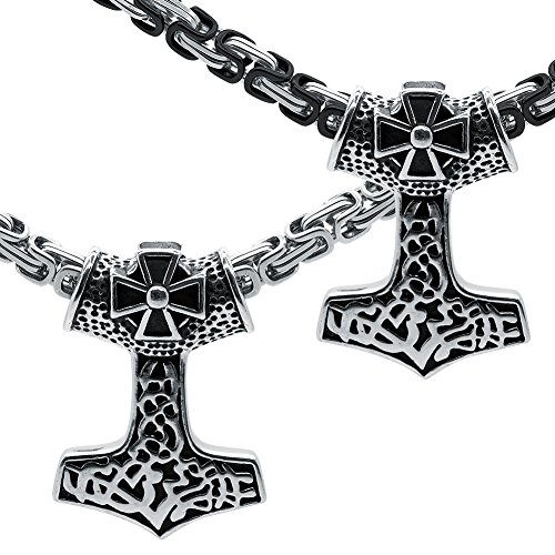 Soul-Cats Thorshammer Anhänger Königskette Edelstahl Mjölnir Mjöllnir Thors Hammer Thor, Farbe: ohne Kette;Länge: nur Anhänger Soul-Cats Thorshammer Anhänger Königskette Edelstahl Mjölnir Mjöllnir Thors Hammer Thor, Farbe: ohne Kette;Länge: nur Anhänger von Soul-Cats