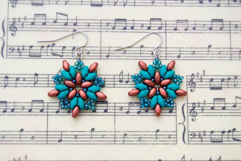 Perfekte Teal Starburst Ohrringe von SoulCraftsEmporium