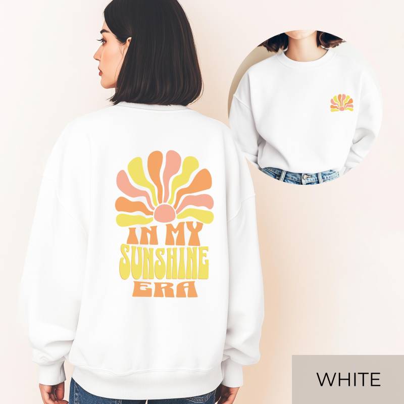In My Sunshine Era Sweater Retro Sonnen-Design Vorn & Hinten Gildan 18000 Unisex Pullover Aesthetic Geschenk Idee von SoulDesignsAnnabel