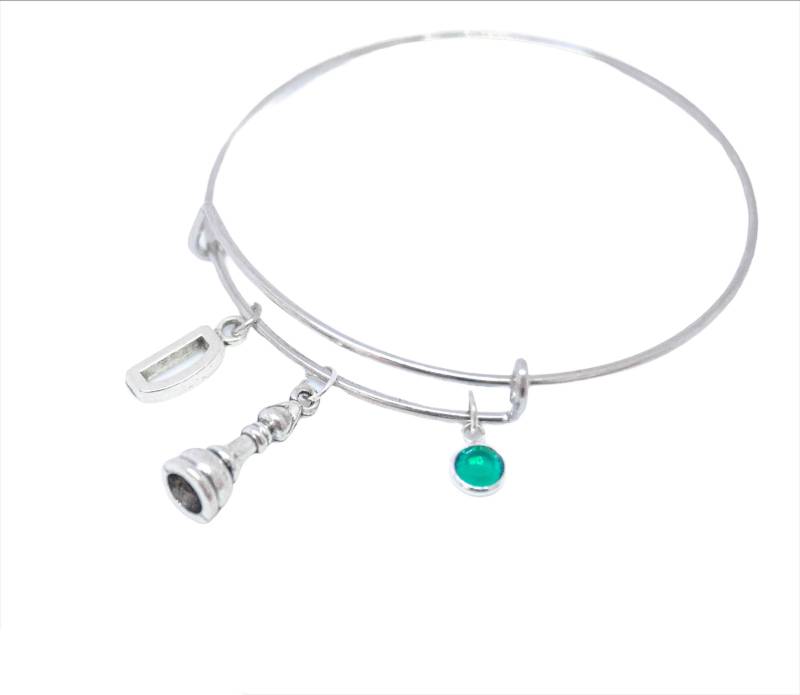 Schachstück Charm Armband Chess Inspiriert Schmuck Königin Gambit Silber Kette Geek Mädchen Geschenk Schachbrett Schach von SoulDreamStore