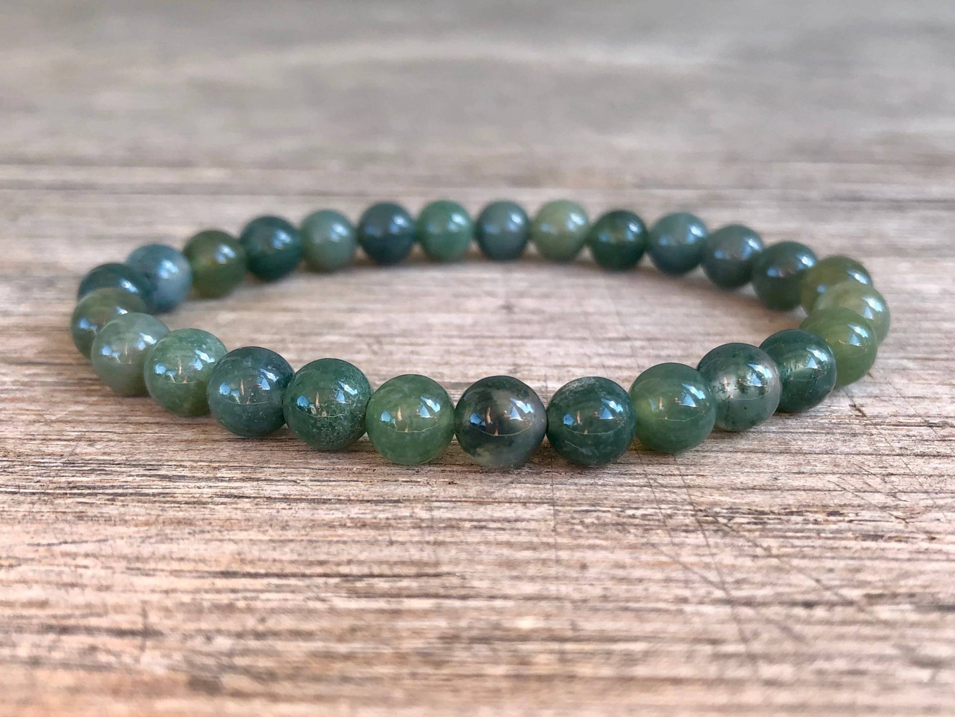 6 Mm Erstklassiges Moosachat-Armband, Kleines Perlenarmband, Meditations-Handgelenk-Mala Für Neue Anfänge, Fülle, Stärke, Herzchakra 6 Mm Erstklassiges Moosachat-Armband, Kleines Perlenarmband, Meditations-Handgelenk-Mala Für Neue Anfänge, Fülle, Stärke, Herzchakra von SoulInspiredCo