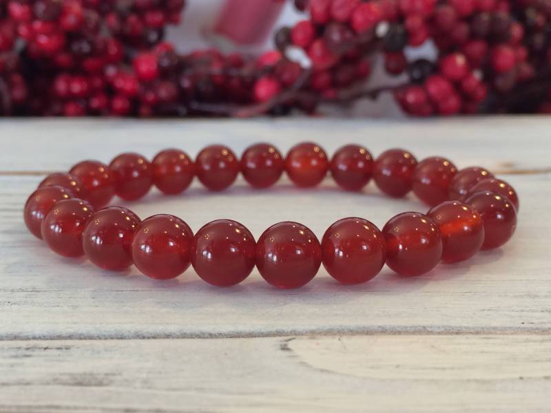 8 Mm A Grade Karneol Armband, Stapelarmband, Heilstein Armband Mala Für Vitalität, Energie, Motivation & Kreativität, Sakralchakra von SoulInspiredCo