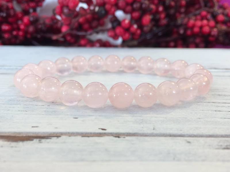 8 Mm A Grade Rosenquarz Armband, Stacking Wrist Mala Für Liebe, Mitgefühl, Freundlichkeit, Vergebung, Selbstliebe, Liebe Andere von SoulInspiredCo