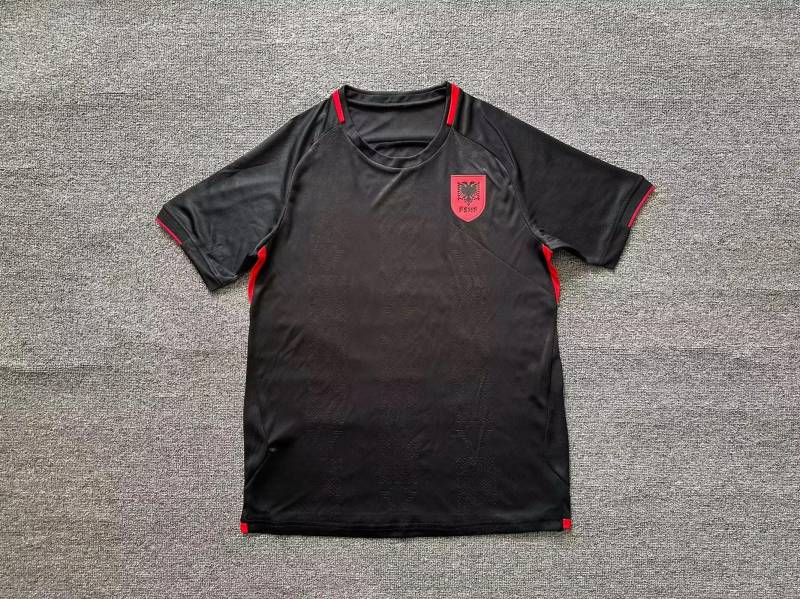 Albanien Fußball Jersey Schwarz Personalisierte Besonders Erwachsene Größe-Namenszahl von SoulJerseys