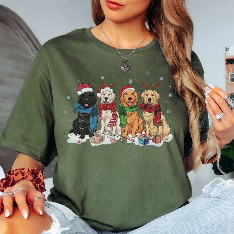 Golden Retriever Tshirt Weihnachten, Weihnachts Shirt, Weihnachten T-Shirt, Familie Shirts, Gastgeschenk, Winter Shirt von SoulMatesCreation