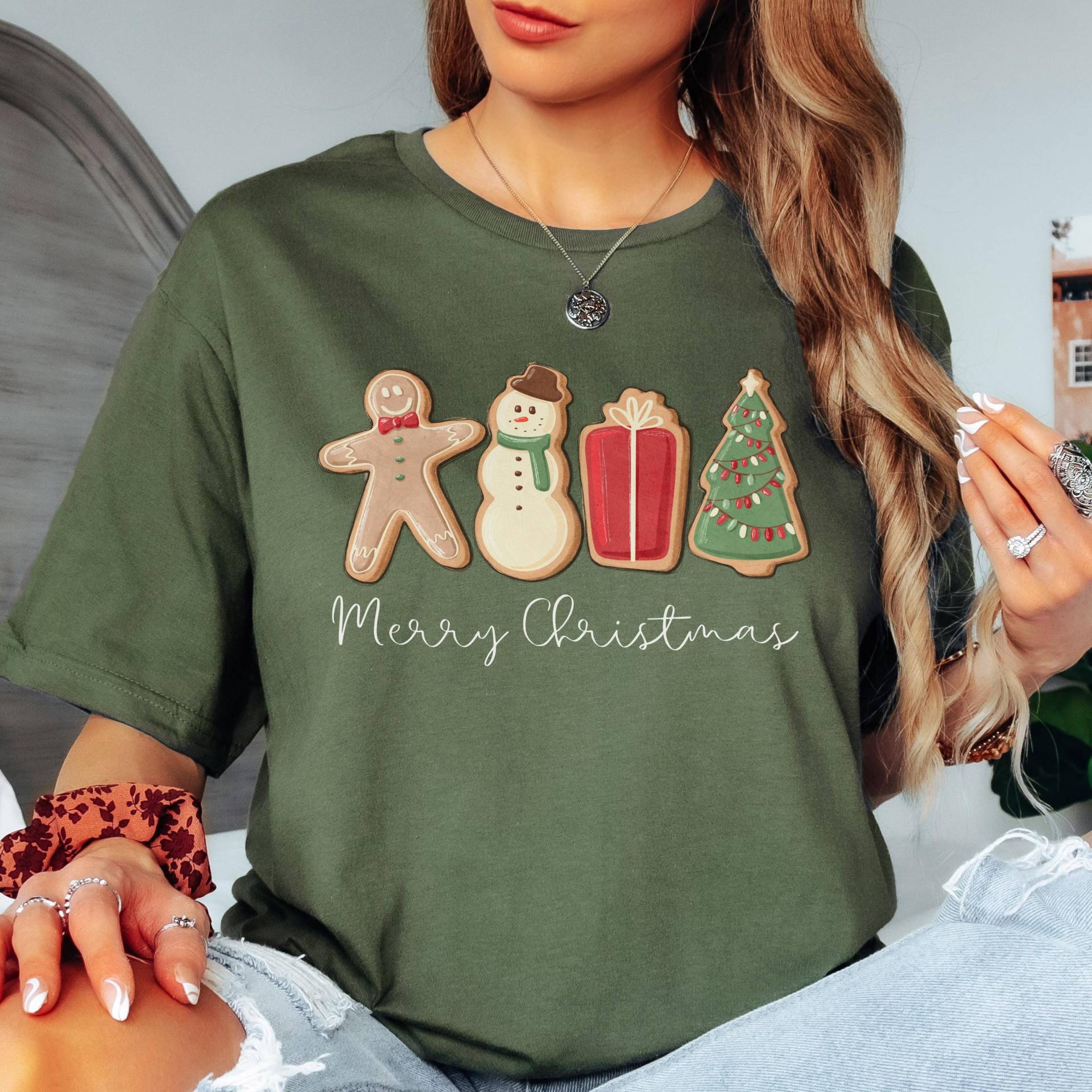 Frohe Weihnachten Lebkuchen T-Shirt, Weihnachts Tshirt Familie, Damen, Herren, Weihnachtsgeschenk Familie Frohe Weihnachten Lebkuchen T-Shirt, Weihnachts Tshirt Familie, Damen, Herren, Weihnachtsgeschenk Familie von SoulMatesCreation