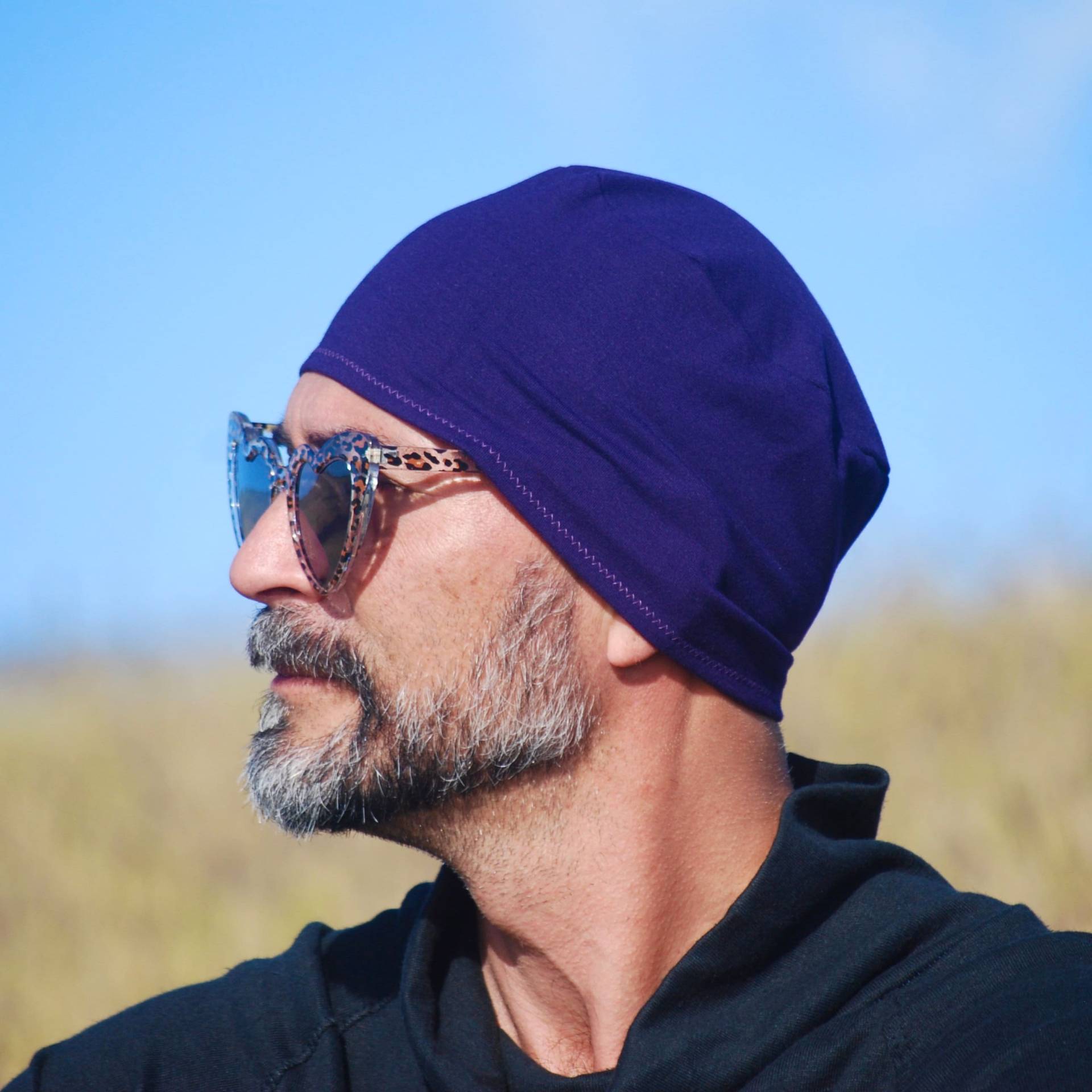 Herren Mauka Mütze - Aubergine Lila Beanie Bio Kleidung Grau Eco Friendly von SoulRole