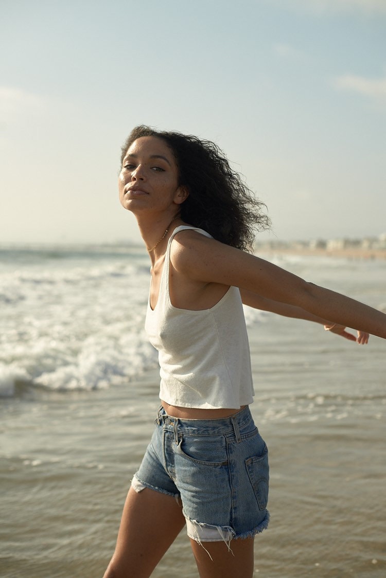 Umweltfreundliches, Bauchfreies Tank Top - Crop Bio-Baumwoll-Hanf-Jersey Bio-Kleidung von SoulRole