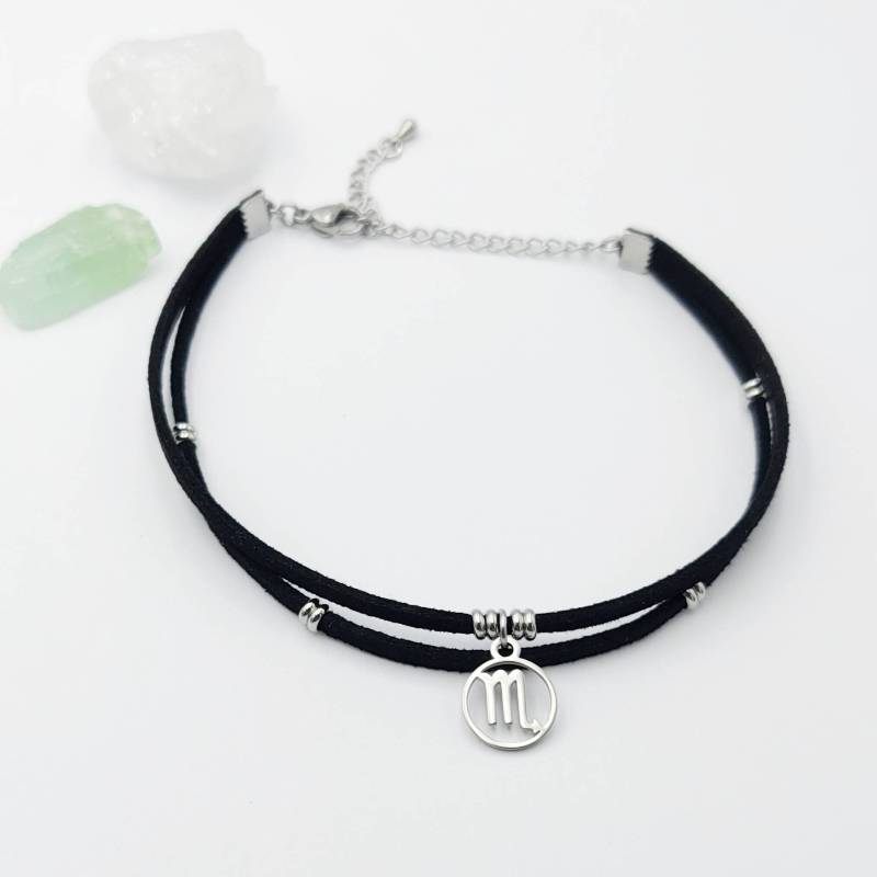 Sternzeichen Fußkettchen Astrologie Horoskop Geburtstag Zeichen Kunstleder Stapeln Schichtung von SoulSabaiStore