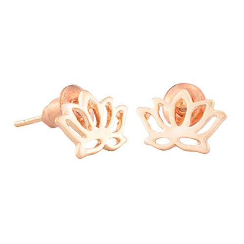 Ohrstecker Lotus Blume 18karat rose vergoldet als Talisman Ohrring für Freundin oder Frau von Soulsisters