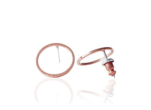 Soulsisters Lieblingsschmuck Kreis Ohrring/Ohrstecker Schmuck im Geo-Design in Rose Gold als eleganter Ohrschmuck im gebürsteten Look von Soulsisters