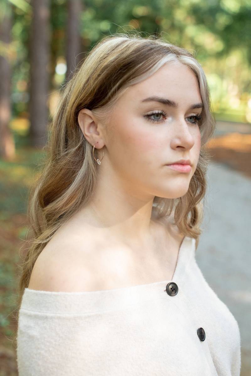 Herkimer Diamant Creolen Sterling Silber Oder Gold Fill von SoulandSilva