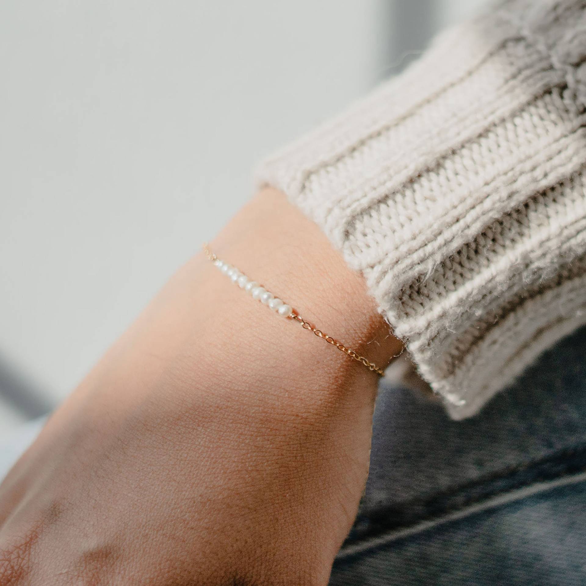 Süsswasserperlen Armband Sterling Silber, Gold Fill von SoulandSilva