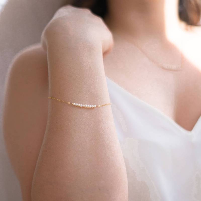 Süsswasserperlen Armband Sterling Silber, Gold Fill von SoulandSilva