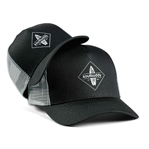 Soulbuddy Trucker Cap Herren Trucker Cap Kinder – 2er-Set Familien Outfit Set – Geschenk Vatertag – Vatertagsgeschenk – Vater Sohn Partnerlook – Schwarz-Grau – One Size und Kids M Soulbuddy Trucker Cap Herren Trucker Cap Kinder – 2er-Set Familien Outfit Set – Geschenk Vatertag – Vatertagsgeschenk – Vater Sohn Partnerlook – Schwarz-Grau – One Size und Kids M von Soulbuddy