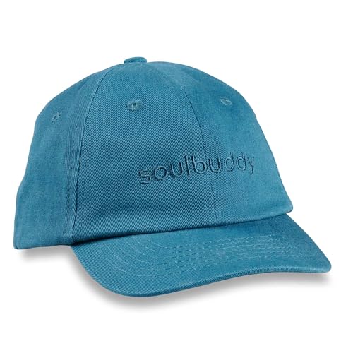 Soulbuddy Kinder Basecap – Jungen & Mädchen Kappe aus Baumwolle – Sonnenhut Kids – Geschenkidee – Gebogener Schirm – 3 Größen erhältlich – Farbe Petrol - Größe L von Soulbuddy
