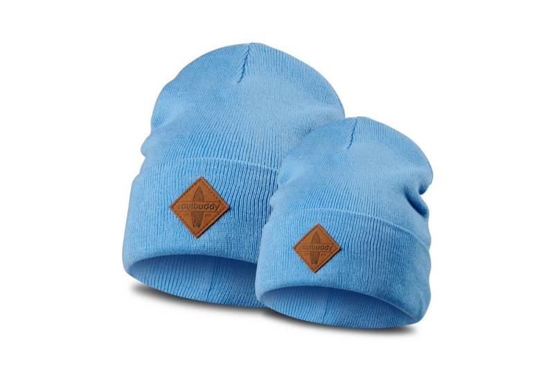 Soulbuddy Strickmütze 2er-Set Partnerlook Familie, Weihnachtsgeschenke, Geschenk Eltern (1x Eltern Beanie & 1x Kids Beanie, OEKO-TEX® Standard 100 zertifiziert) von Soulbuddy