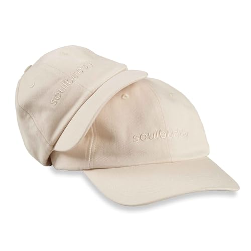Soulbuddy Herren Basecap Cap Kinder – 2er-Set Familien Outfit Set – Geschenk für Papa – Muttertagsgeschenk – Geschenke für Männer – Papa Geschenk – Cream – One Size und Kids M von Soulbuddy