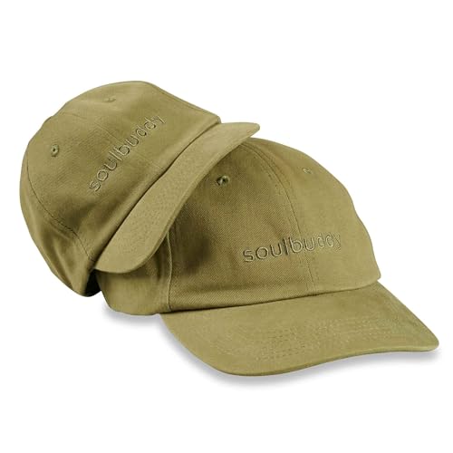Soulbuddy Herren Basecap Cap Kinder – 2er-Set Familien Outfit Set – Geschenk für Papa – Muttertagsgeschenk – Geschenke für Männer – Papa Geschenk – Olive – One Size und Kids L von Soulbuddy
