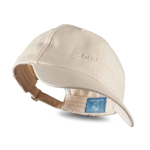 Soulbuddy Dad Cap - Basecap - Vintage Look - Baseball Style für Damen & Herren - Sonnenhut - Unisex - One Size - Verstellbare Größe - Farbe Cream von Soulbuddy