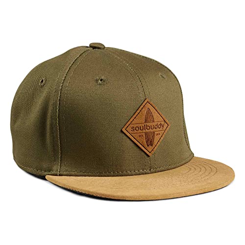 Soulbuddy Kinder Cap – Unisex Kinderkappe – Schirmmütze für Jungen & Mädchen – Trendiger Sonnenhut für Outdoor & Freizeit Olivgrün – Größe S von Soulbuddy