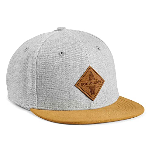 Soulbuddy Kinder Cap – Unisex Kinderkappe – Schirmmütze für Jungen & Mädchen – Trendiger Sonnenhut für Outdoor & Freizeit Hellgrau – Größe L von Soulbuddy