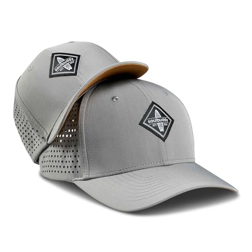 Soulbuddy Snapback Cap Sports Cap – 2er-Set Familien Outfit Set – Cape Herren – Kappe Damen – Cappy Kinder – Atmungsaktiv – Schnelltrocknend – Light Grey – One Size und Kids L von Soulbuddy