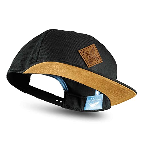 Soulbuddy Snapback Caps Herren Cap Herren – Basecap Männer – Kappen Männer – Baseball Caps für Herren und Damen – Urlaub Must Haves – Outdoor – One Size – Unisex – Schwarz von Soulbuddy