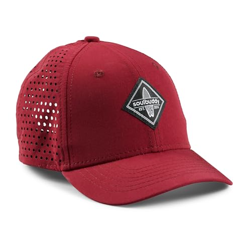 Soulbuddy Sport Sonnenhut Kinder Cap Kinder – Cappy Kinder Jungen Mädchen – Basecap Kinder – Snapback Cap Kinder – 2 Größen verfügbar – Bordeaux Red – Größe M von Soulbuddy