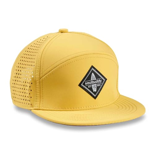 Soulbuddy Special Snapback Cap Kinder – Basecap Kinder Jungen – Mütze Mädchen – Kappe Kinder – Sonnenhut Kinder – Kinder Geschenke – Ultra Leicht – Atmungsaktiv –3 Größen verfügbar– Gelb-Lila– Größe L von Soulbuddy