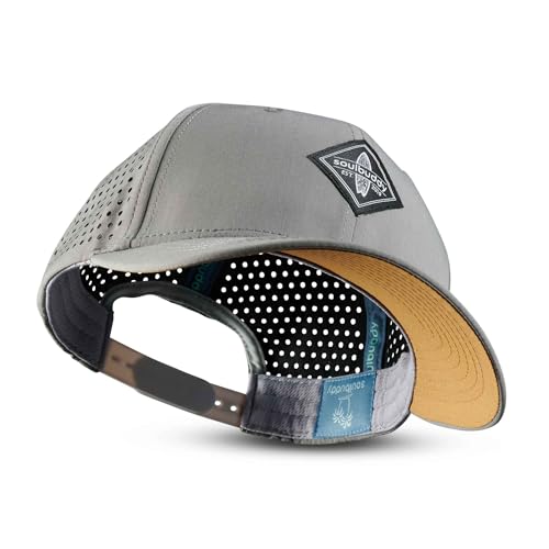 Soulbuddy Sport Cap Herren – Damen Kappe – Baseballcap Herren – Running Basecap – Schirmmütze Frauen – Outdoor – Atmungsaktiv – Schnelltrocknend – Größenverstellbar – One Size – Light Grey von Soulbuddy