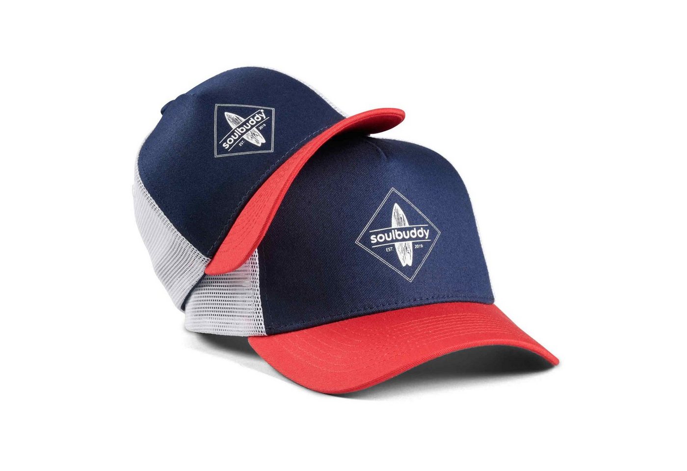 Soulbuddy Trucker Cap 2er-Set, Mini Me Set, Vatertagsgeschenk, (1x Adult & 1x Kinder Cap) von Soulbuddy