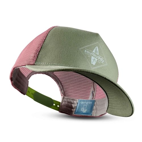 Soulbuddy Trucker Cap Herren – Trucker Cap Damen – Basecap Herren – Kappe Herren – Baseball Caps für Herren – Herren Geschenke – One Size – Green Rose von Soulbuddy