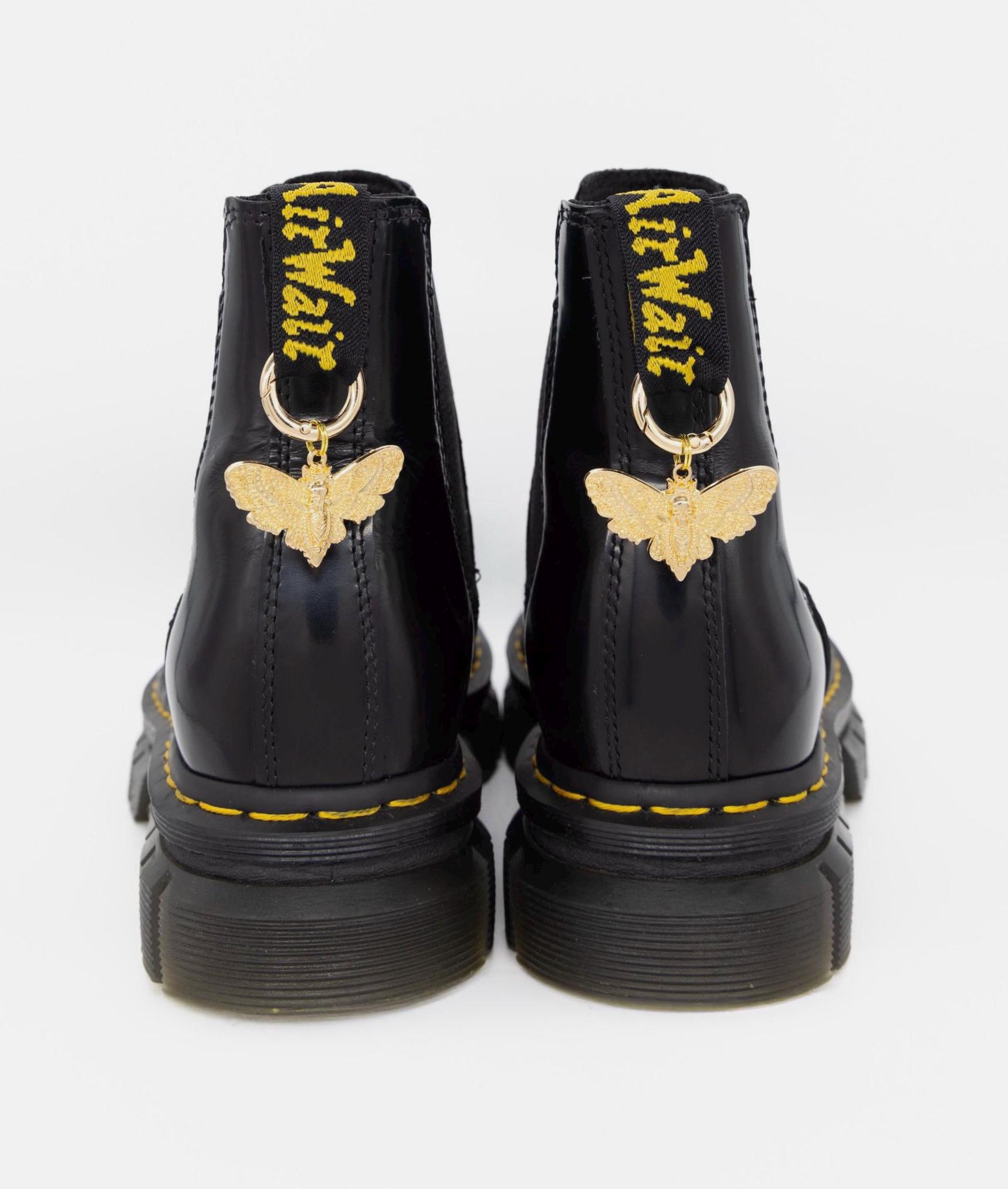 Gold Motte Doc Martens Charms, Punk Stiefel Accessoires von SouleCharms