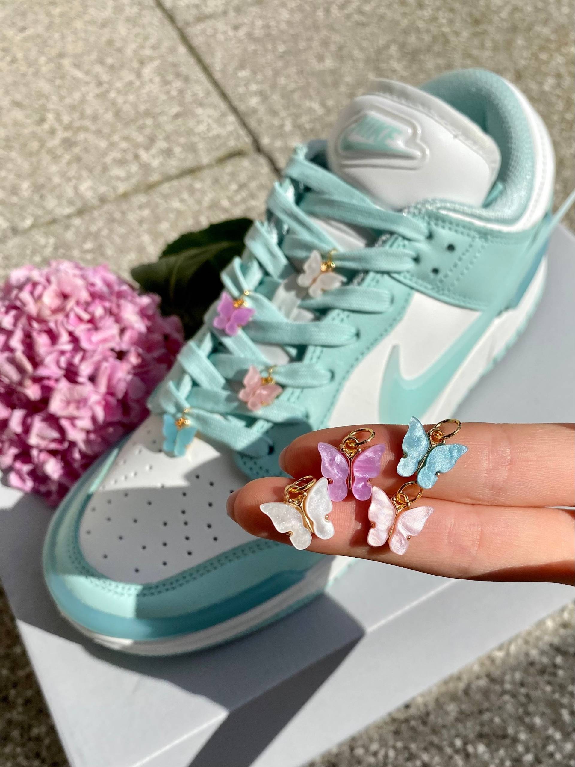 Schuh Anhänger Schmetterling, Schnürsenkel Dekoration, Charms, Schuhanhänger, Schuhkette, Kettenanhänger, Anhänger, Air Force 1, Set von SouleCharms