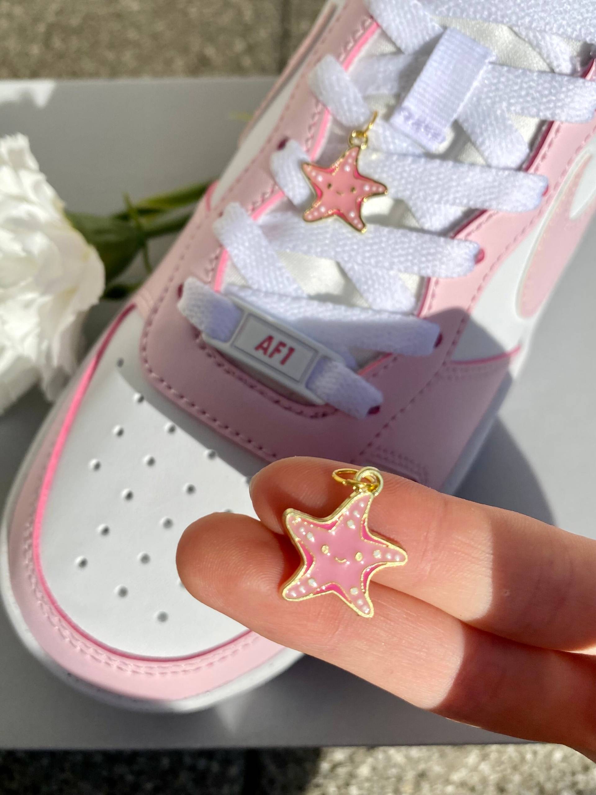 Schuh Anhänger Tier, Seestern Rosa Pink, Schnürsenkel Dekoration, Schuhanhänger, Schuhkette Kettenanhänger, Air Stärke, Af1 Schnalle von SouleCharms