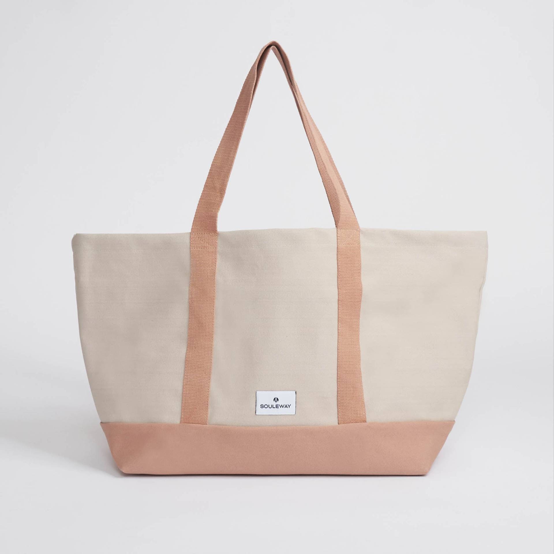 Beach Bag - Strandtasche groß - XXL - sand/rose von Souleway