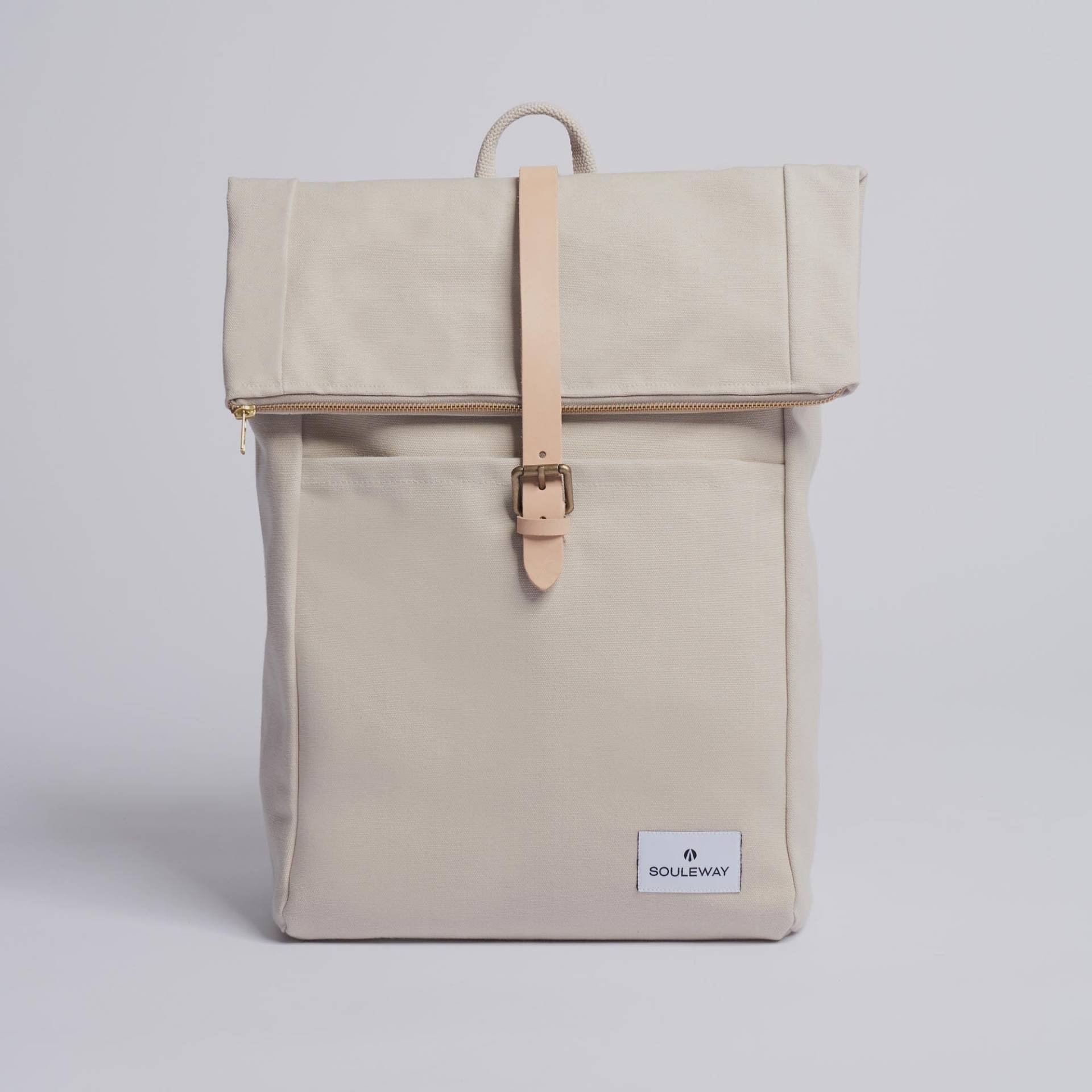 SOULEWAY - Foldtop Rolltop Rucksack L, Damen & Herren, groß, beige von Souleway